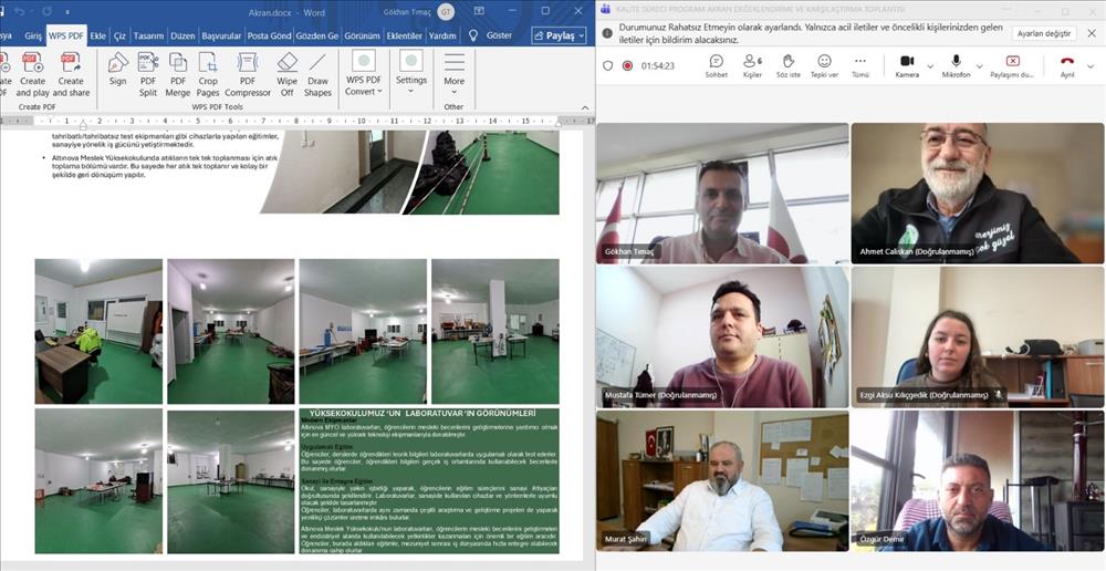 Kocaeli Üniversitesi Uzunçiftlik Nuh Çimento Meslek Yüksekokulu ile  Akran Değerlendirme Raporu Hazırlandı